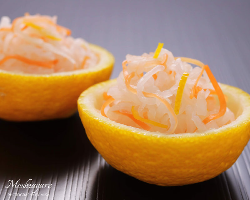 Kouhaku namasu / daikon and carrot pickles