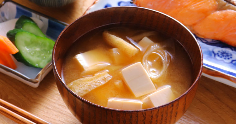 Tofu and Aburaage Miso Soup