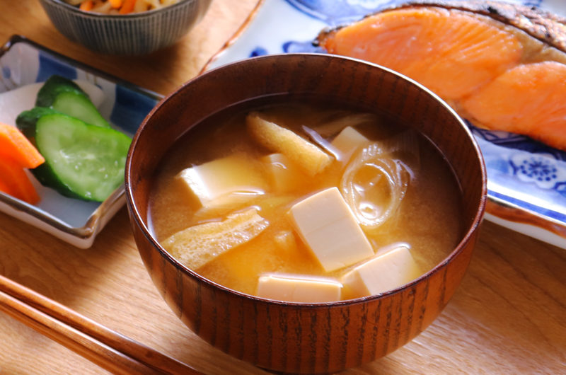 Tofu and Aburaage Miso Soup